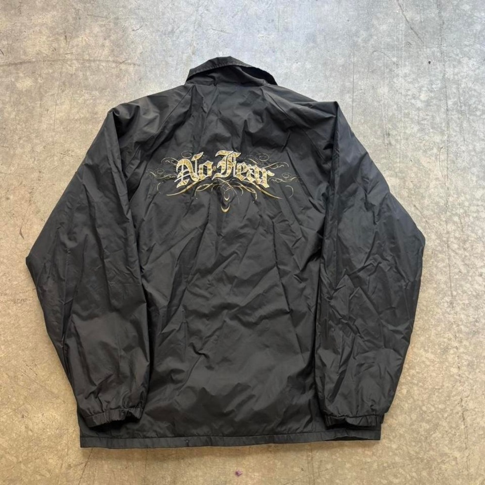 Vintage No Fear‎ Windbreaker Jacket Size Medium Skate